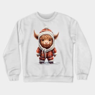 Christmas Baby Highland Cow #2 Crewneck Sweatshirt